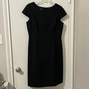 Alfani Black Sheath Midi Dress with Flutter Sleeves Size 12